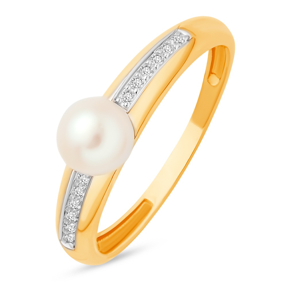 

Кольцо из золота р.  585Gold 201013231, жемчуг\фианит, 201013231