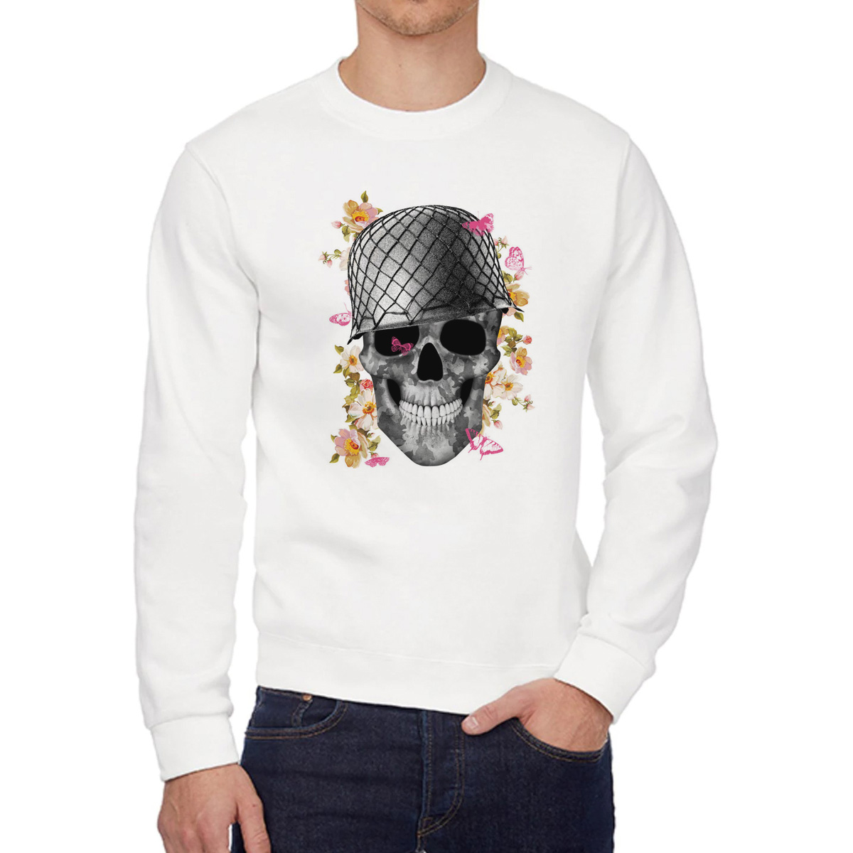 

Свитшот унисекс CoolPodarok W015870 белый 58 RU, 8W015870