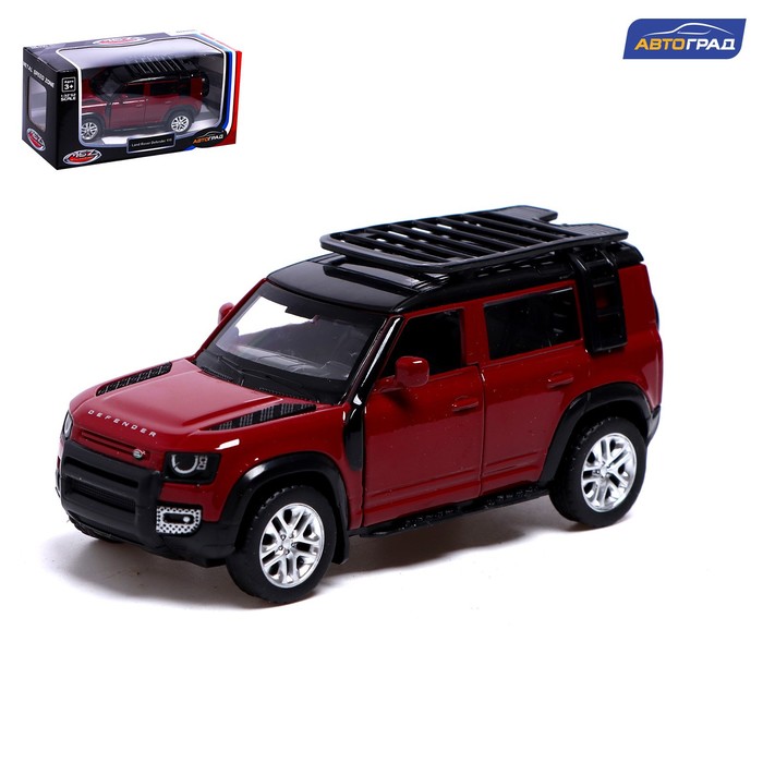 Машина металлическая Автоград LAND ROVER DEFENDER 110, 1:43, инерция, откр. двери, красный колющее и режущее игрушечное оружие sima land нож бабочка красный гранит