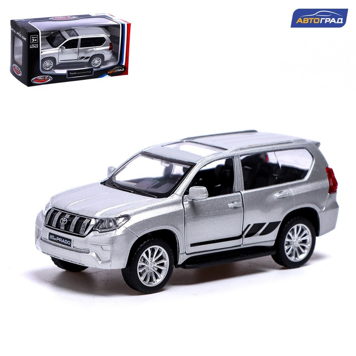 фото Машина металлическая автоград toyota land cruiser prado, 1:42, инерция, серый 7389630