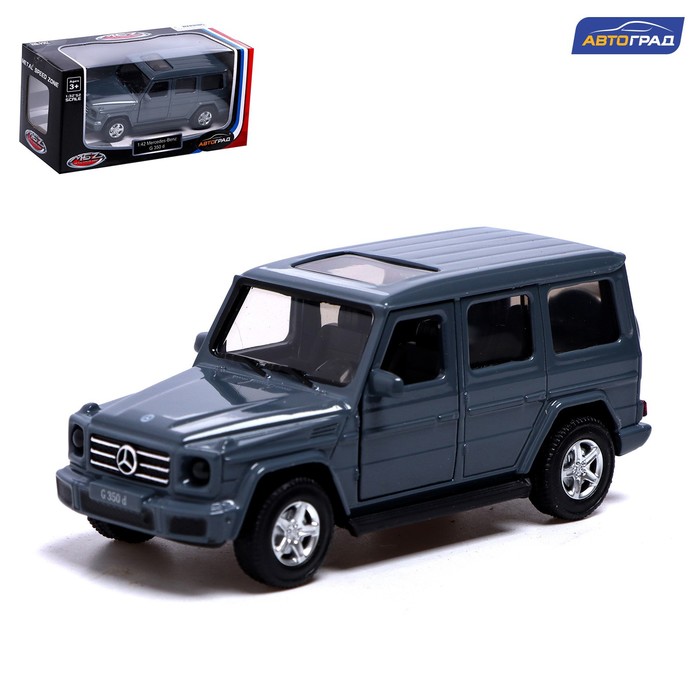 фото Машина металлическая автоград mercedes-benz g350d, 1:42, инерция, откр. двери, серый