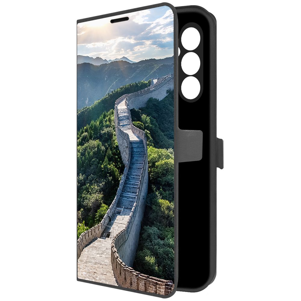 Чехол-книжка Krutoff Eco Book для Samsung Galaxy A24 (A245) Китай, Великая Стена (черный)