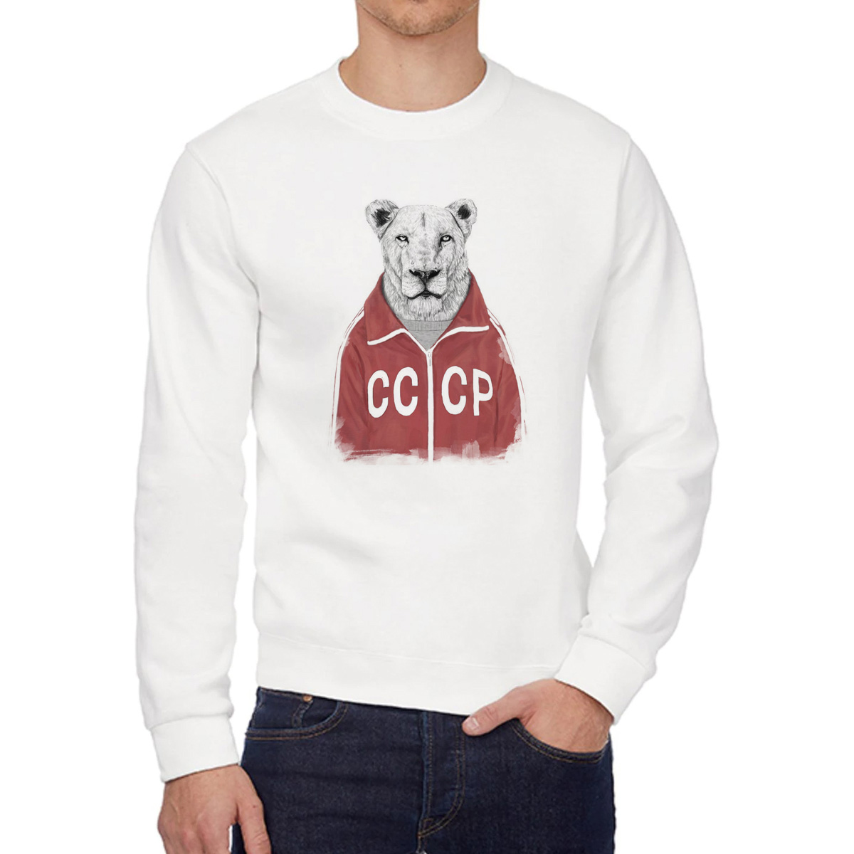 

Свитшот унисекс CoolPodarok W015865 белый 54 RU, 4W015865