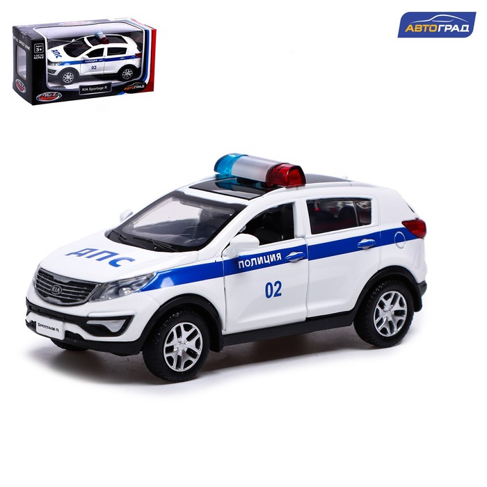 фото Машина металлическая автоград kia sportage r-police, 1:39, инерция, откр. двери 7389611