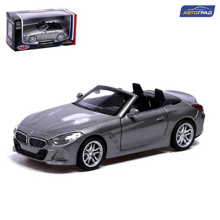 фото Машина металлическая автоград bmw z4m40i, 1:38, инерция, откр. двери, серый 7389605