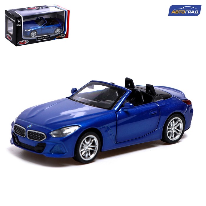 фото Машина металлическая автоград bmw z4m40i, 1:38, инерция, откр. двери, синий 7389604