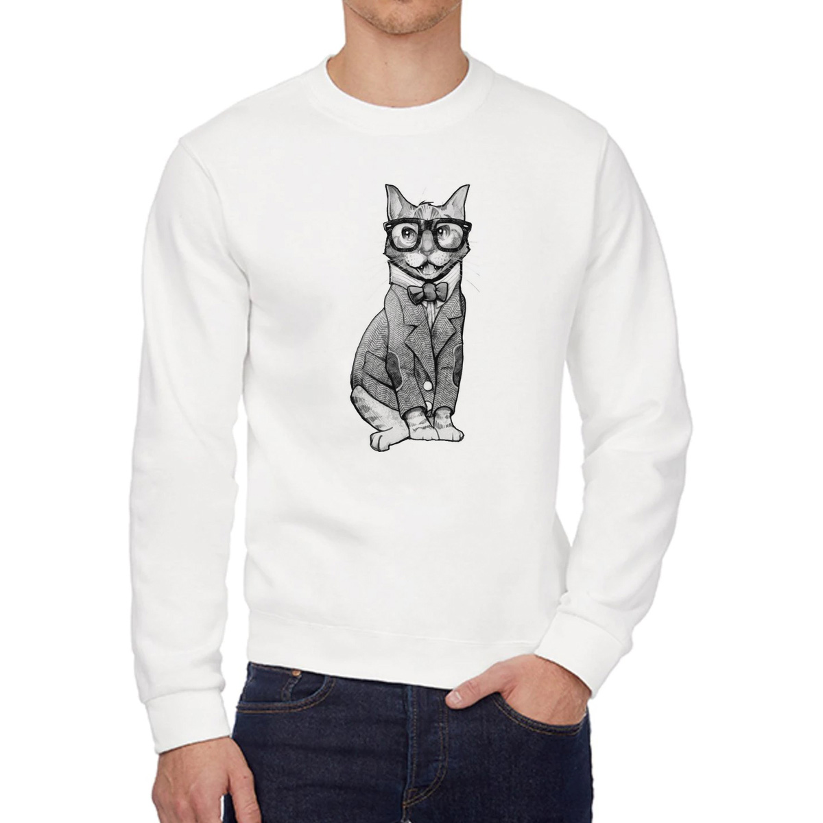 

Свитшот унисекс CoolPodarok W015860 белый 50 RU, 0W015860