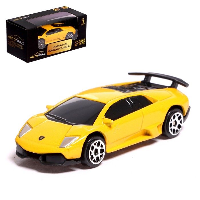 Машина металлическая Автоград LAMBORGHINI MURCIELAGO LP 670-4 SV, 1:64, жёлтый 7335847