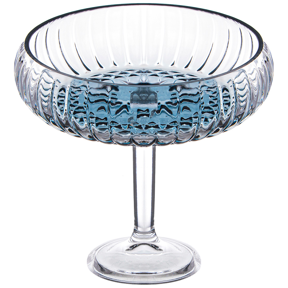 

Блюдо на ножке Alegre Glass Grey 24х16 см, Голубой