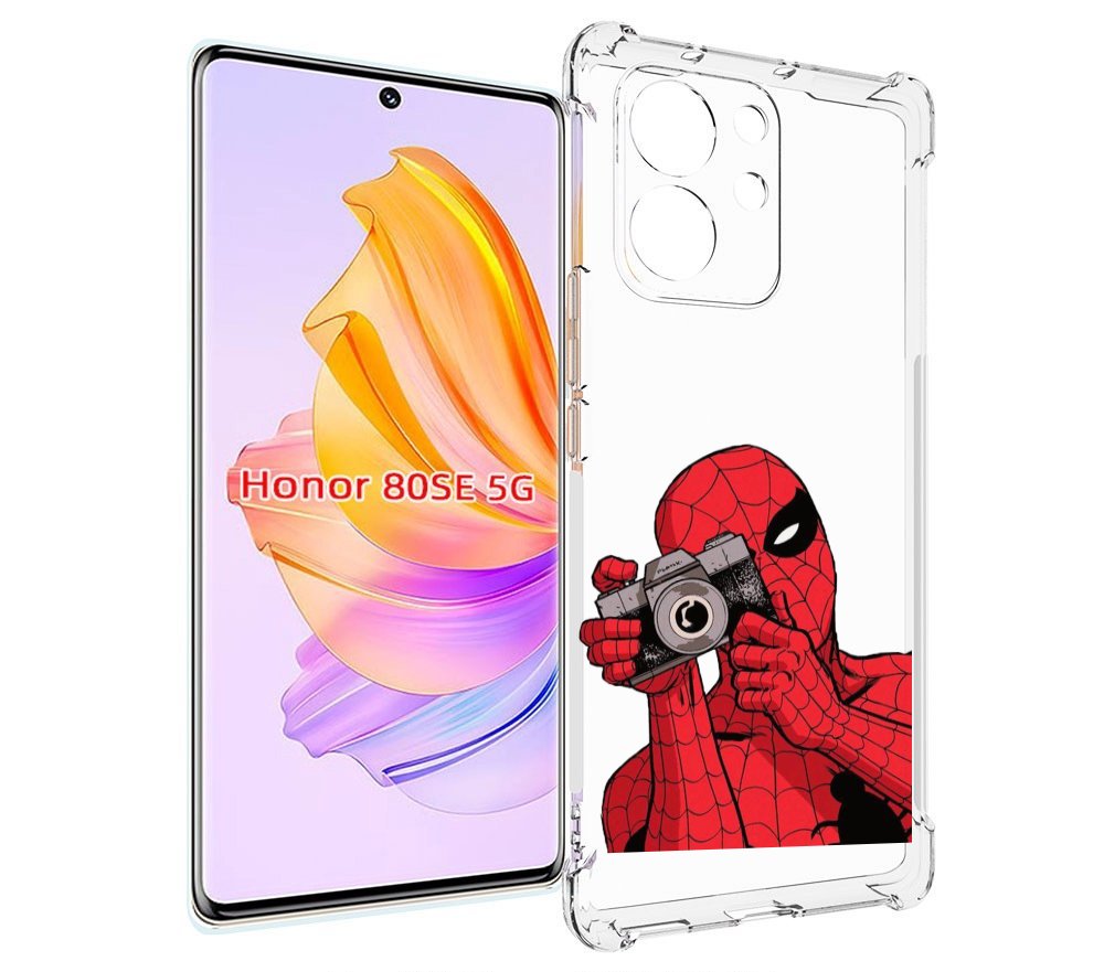 

Чехол MyPads человек паук фотограф детский для Honor 80 SE, Прозрачный, Tocco