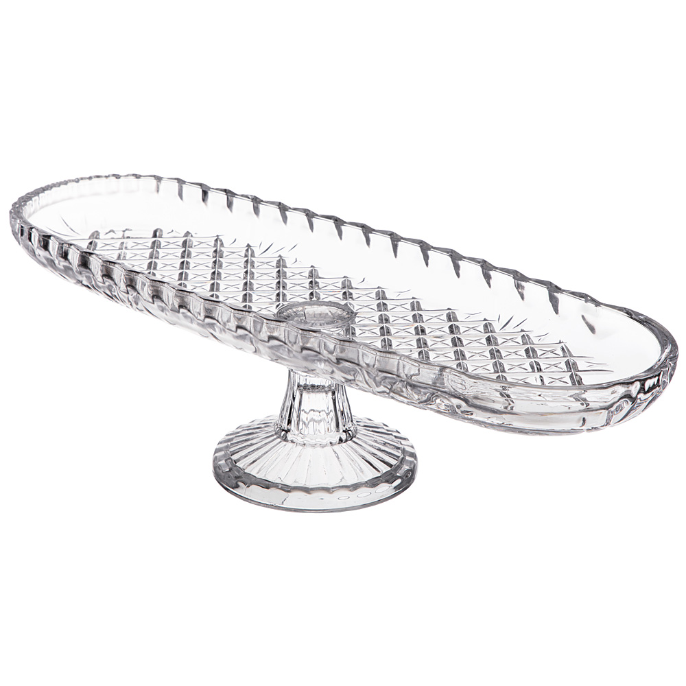 Блюдо на ножке Alegre Glass 39х13.5х11 см