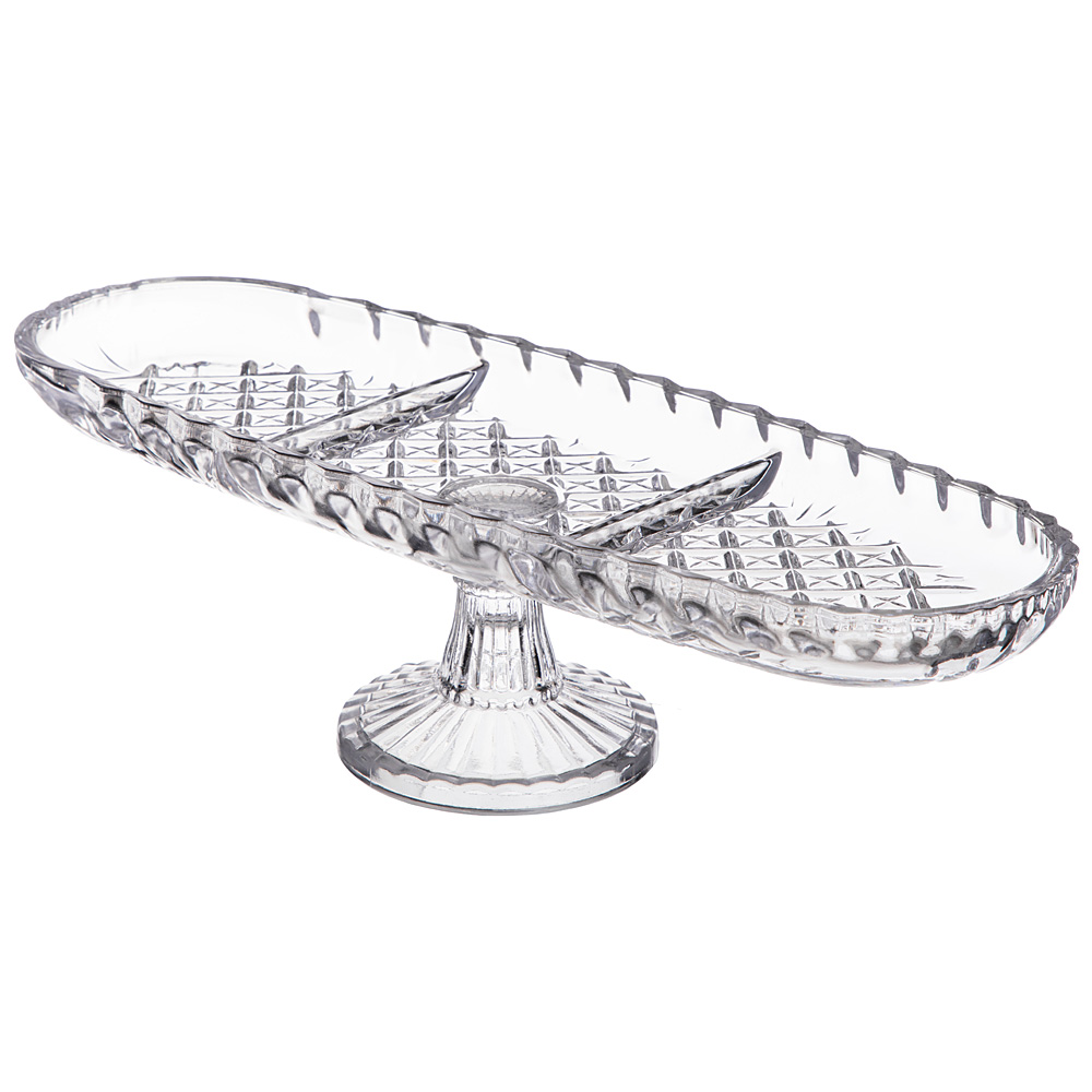 

Блюдо на ножке Alegre Glass 39x14 см, Прозрачный