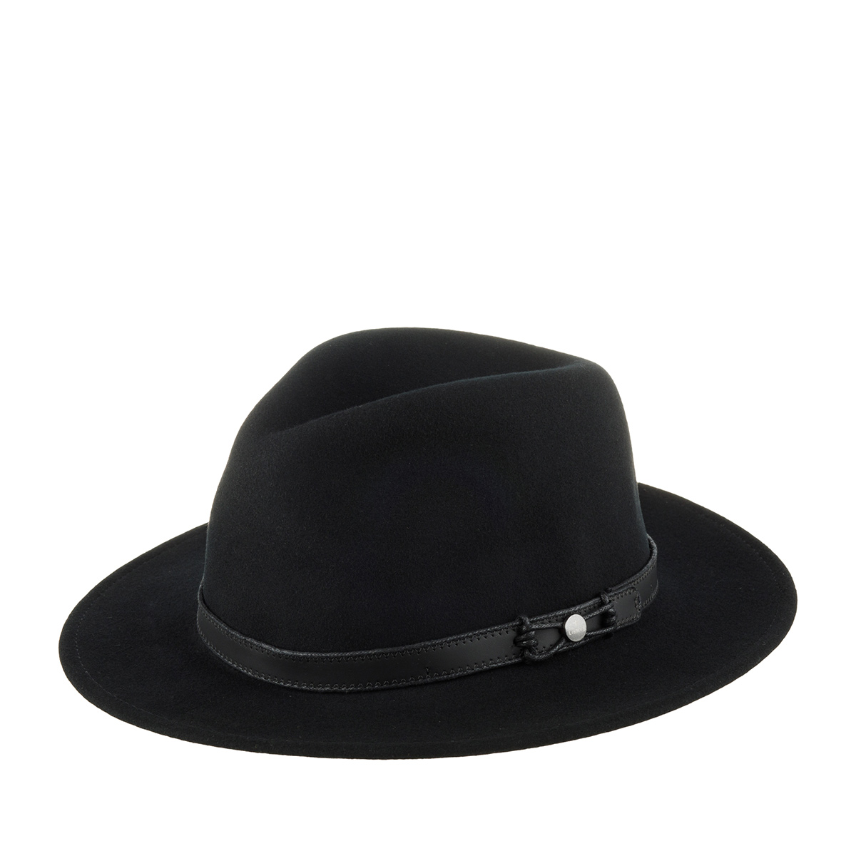 Шляпа унисекс Lierys 2528058 TRAVELLER LITEFELT черная, р.61