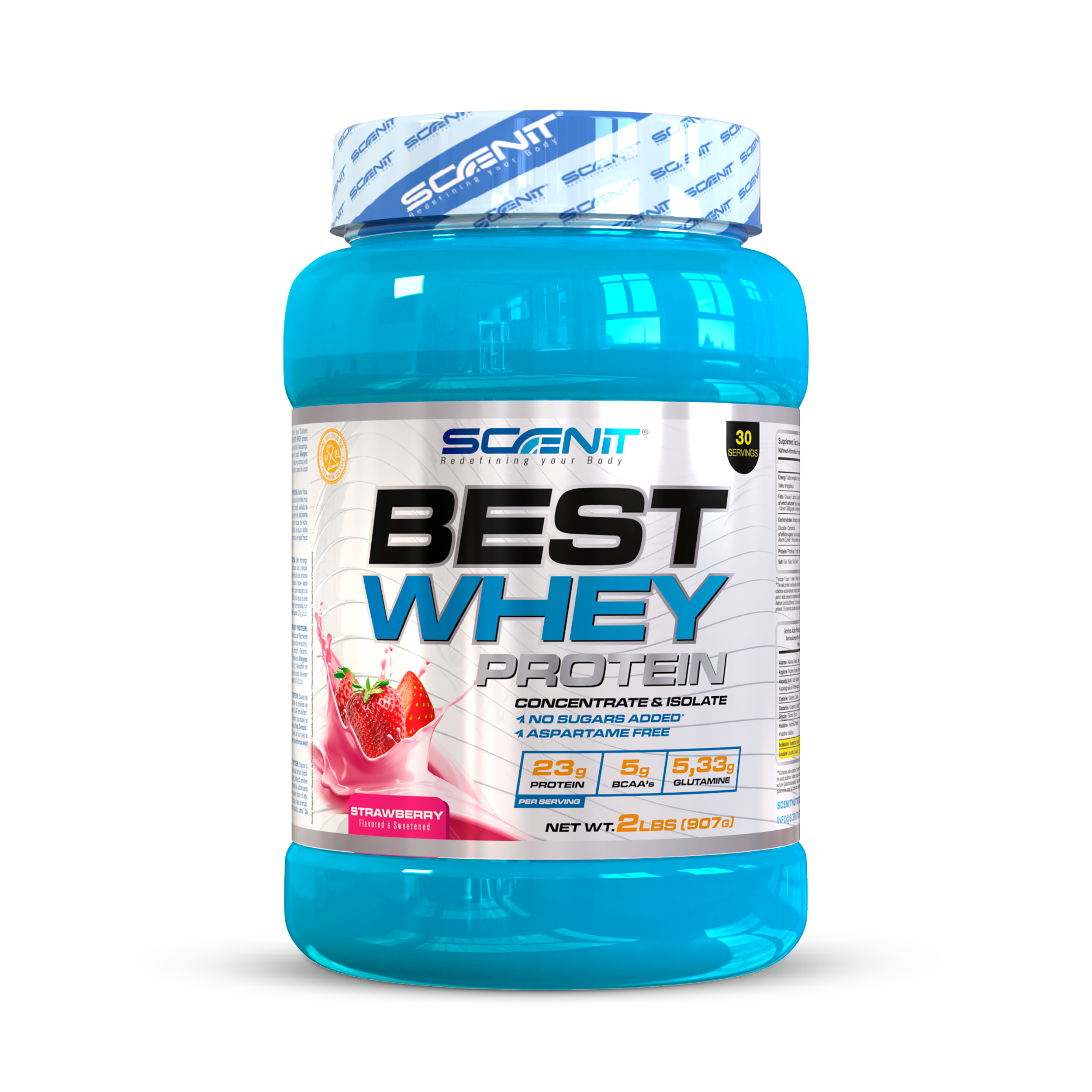 Протеин сывороточный Scenit Nutrition Best Whey 907гр, Клубника