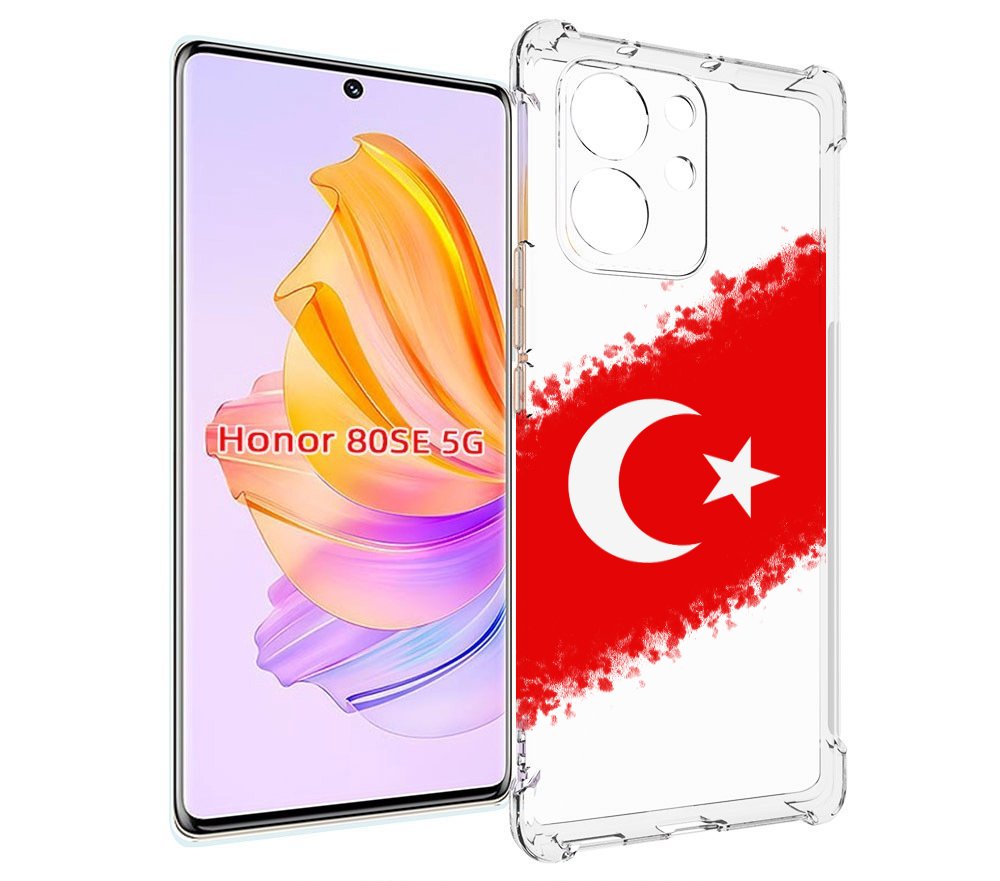 

Чехол MyPads флаг Турции для Honor 80 SE, Прозрачный, Tocco