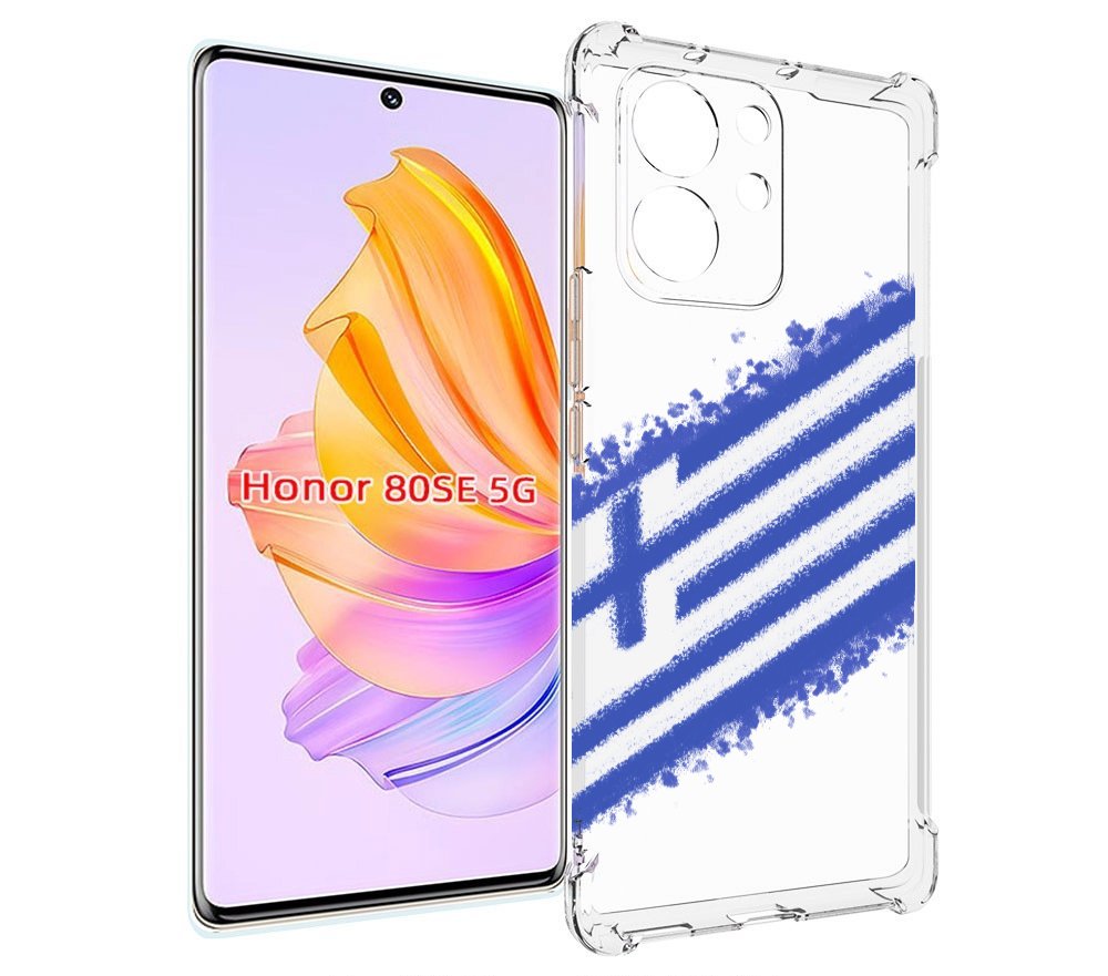 

Чехол MyPads флаг Греции для Honor 80 SE, Прозрачный, Tocco
