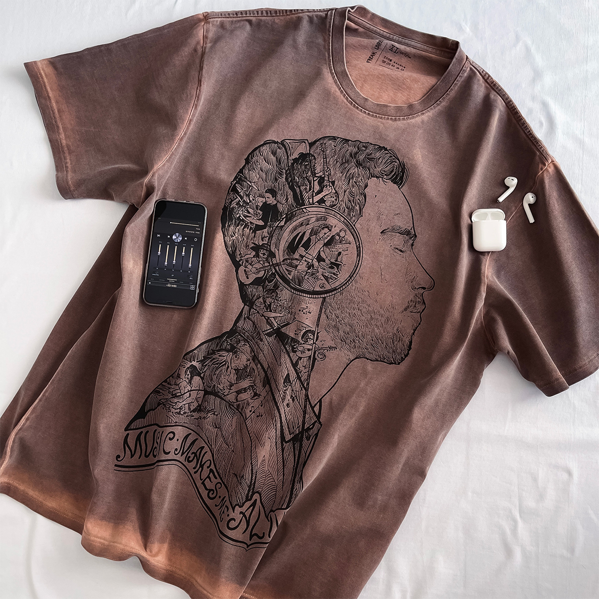 

Футболка мужская Freak Label Vintage Collection коричневая M, Коричневый, Vintage Collection