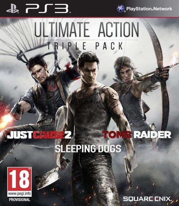 Игра Ultimate Action Triple Pack (Just Cause 2, Sleeping Dogs, Tomb Raider) (PS3)