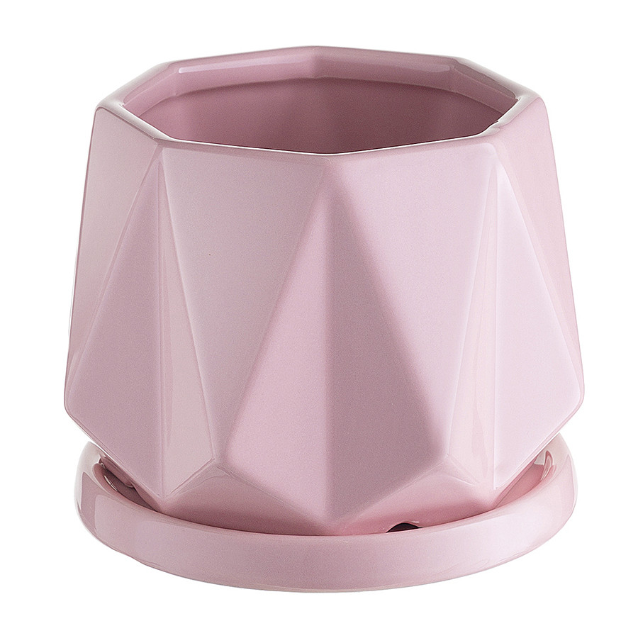 

Цветочный горшок Liberty Jones Rhombus LJ_RH_FP_PNK12.5 1,2 л розовый 1 шт., Rhombus