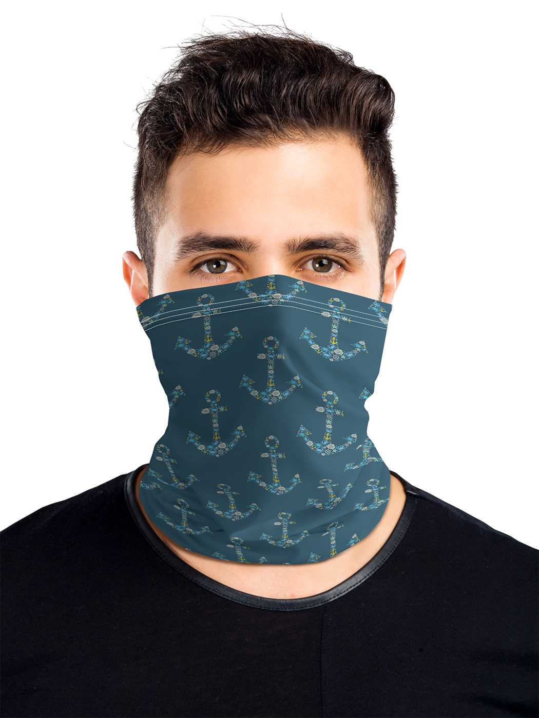 фото Универсальный бафф маска joyarty "приливные якоря"