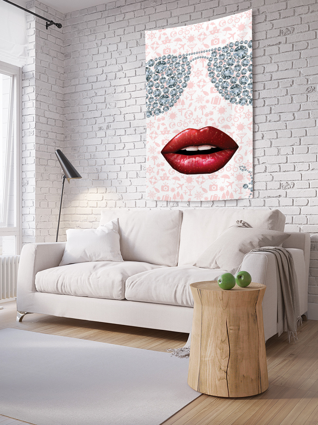 

Вертикальное фотопанно на стену JoyArty Бриллиантовые очки 150x200 см, Бриллиантовые очки