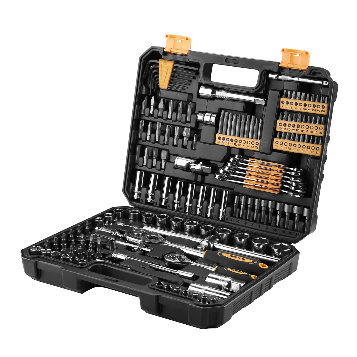 Набор инструментов для авто DEKO DKAT150 в чемодане (150 предметов)