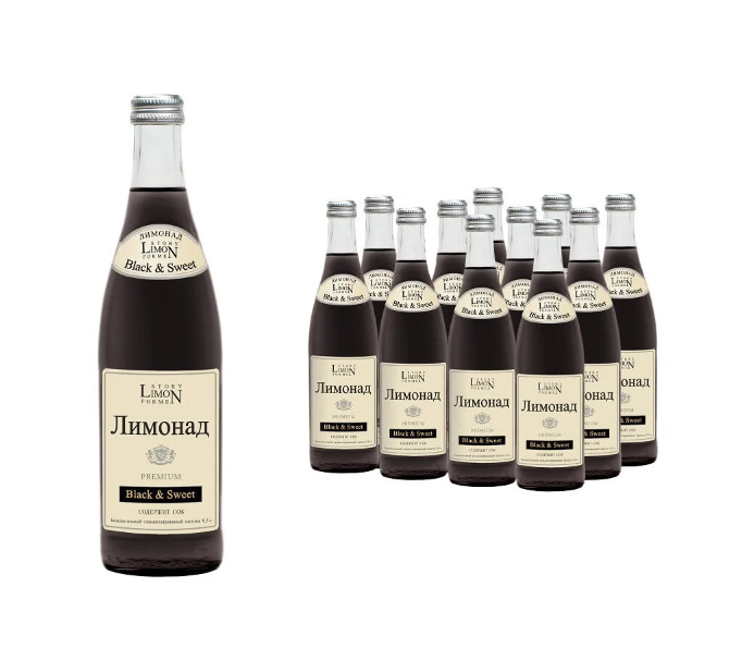 

Напиток сокосодержащий Formen limon story лимонад Black & Sweet premium, 500 мл