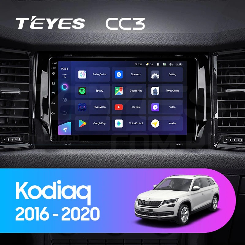 Штатная магнитола Teyes CC3 432 Skoda Kodiaq 2016-2021 Тип-A 36200₽