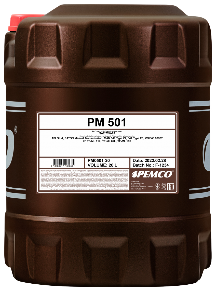 

Трансмиссионное масло PEMCO PM050120 75W-80 Api Gl-4
