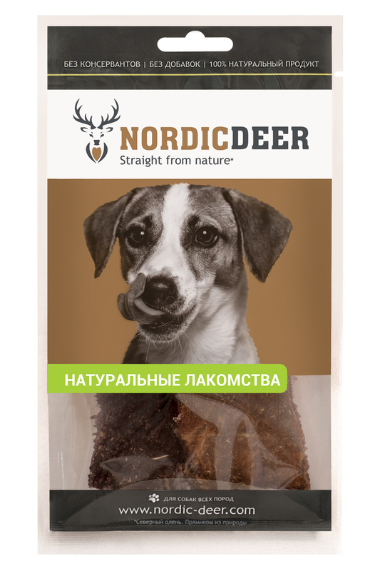 Лакомство для собак Nordic Deer Ломтики из говядины, вяленые, 40 г