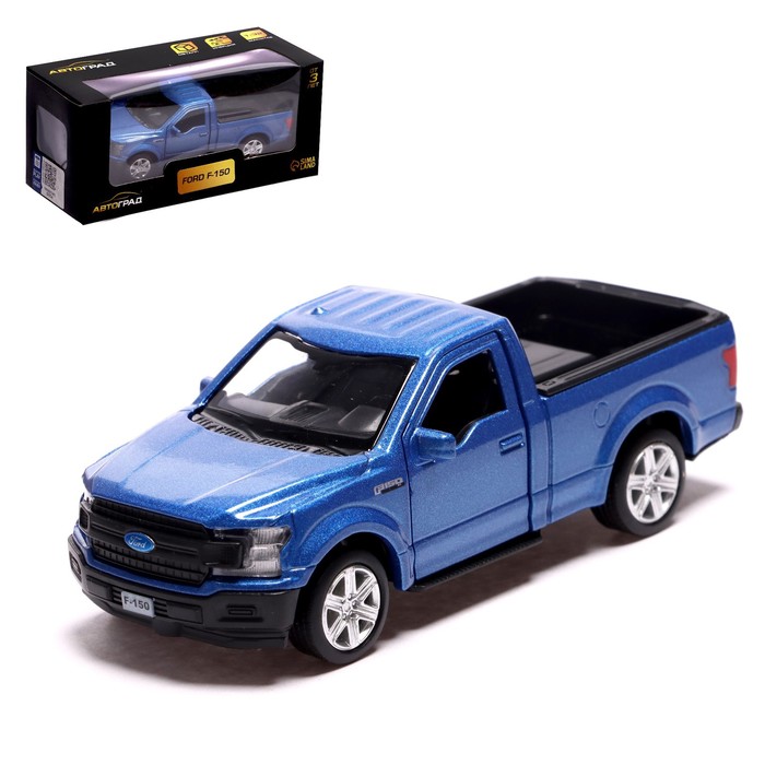 фото Машина металлическая автоград ford f-150, 1:32, инерция, откр. двери, синий 7335825