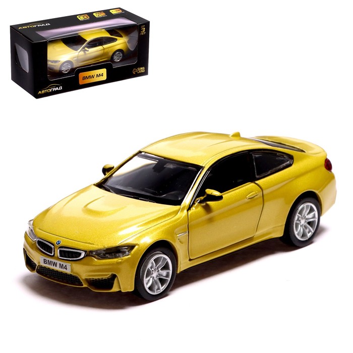 Машина металлическая Автоград BMW M4 COUPE, 1:32, инерция, откр. двери, жёлтый 7335822