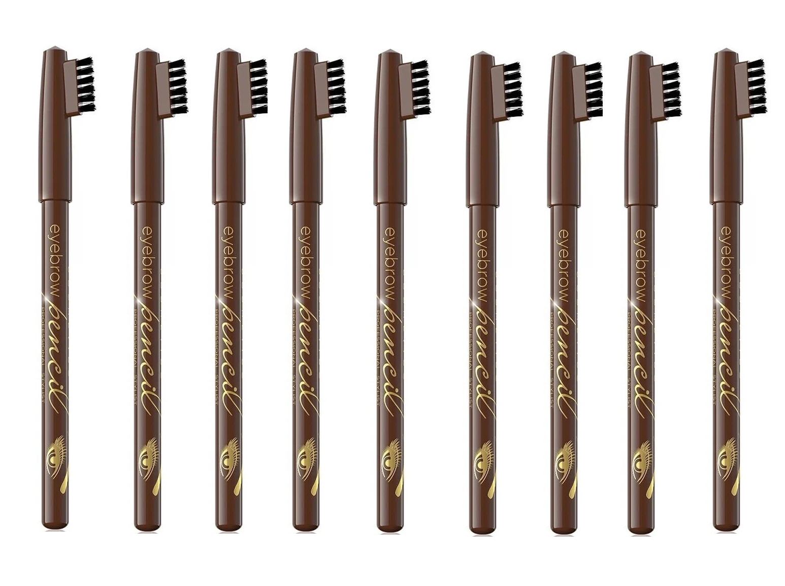 Карандаш для бровей Eveline Cosmetics контурный eyebrow pencil Brown 1.1 г 9 шт