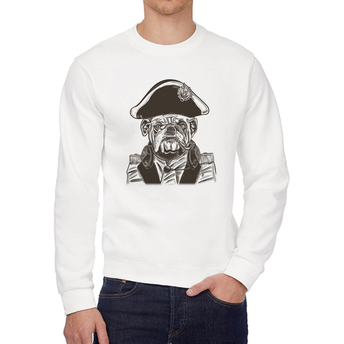

Свитшот унисекс CoolPodarok W015855 белый 58 RU, 8W015855