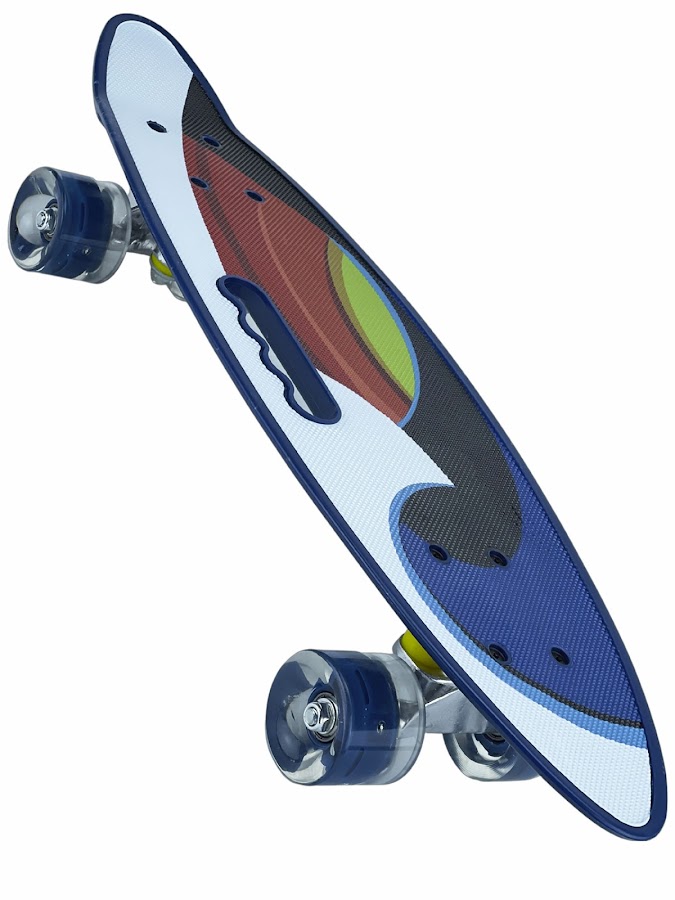 фото Скейт детский пенниборд, m1.2, 60x16 см (разноцветный), светящиеся колеса like goods