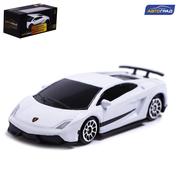 фото Машина металлическая автоград lamborghini gallardo lp 570-4 superleggera,1:64, белый