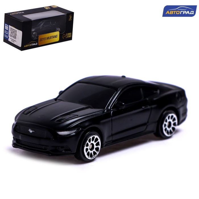 Машина металлическая Автоград FORD MUSTANG, 1:64, чёрный матовый 7152994