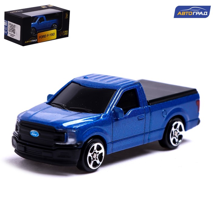 фото Машина металлическая автоград ford f-150, 1:64, синий 7152992