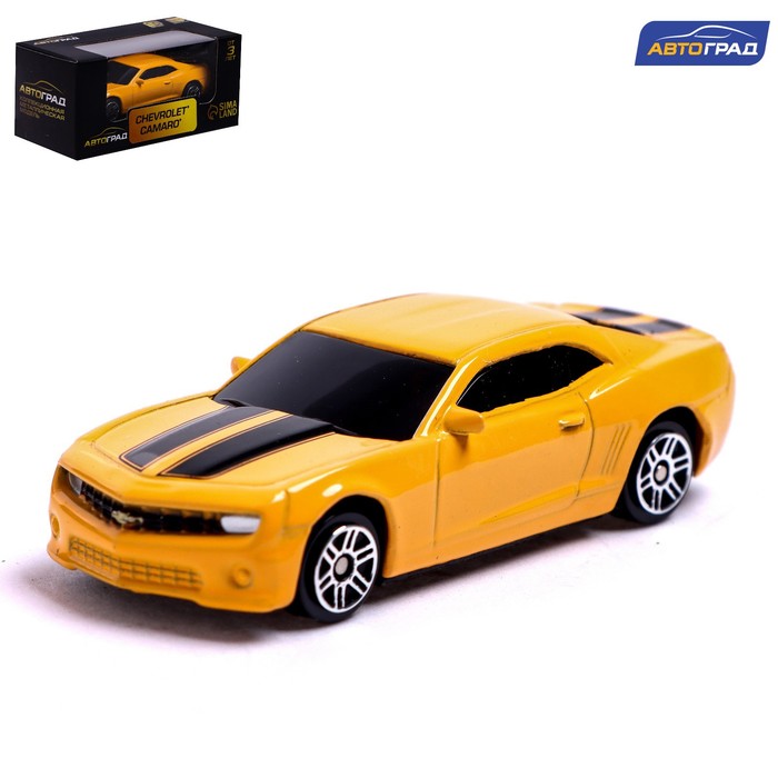 Машина металлическая Автоград CHEVROLET CAMARO, 1:64, жёлтый 7152988