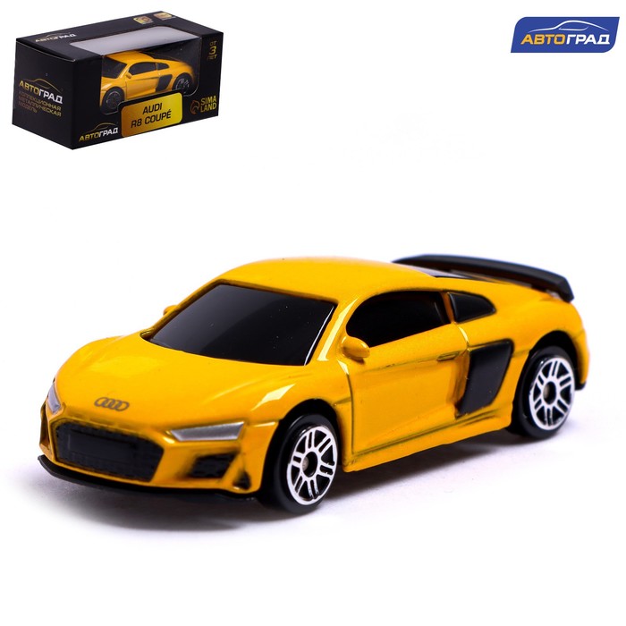 Машина металлическая Автоград AUDI R8 COUPE, 1:64, жёлтый 7152982