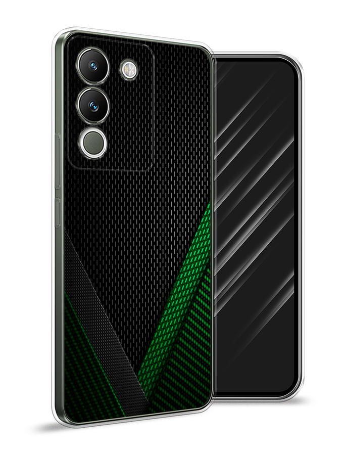 

Чехол Awog на Vivo V29e 5G "Зеленый карбон", Черный;зеленый, 269650-1