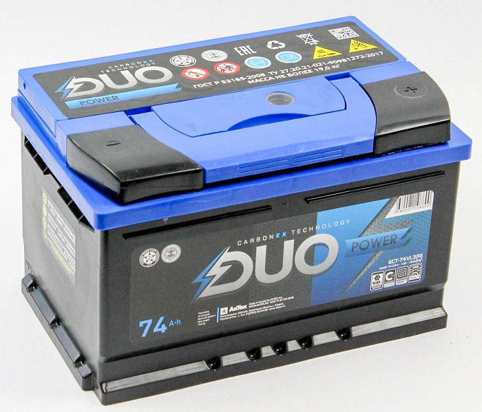 

DUO POWER DUOPEFB 74-3-R-N АКБ 74 А/ч о.п. Duo Power EFB ток 750 278 х 175 х 175 низкий