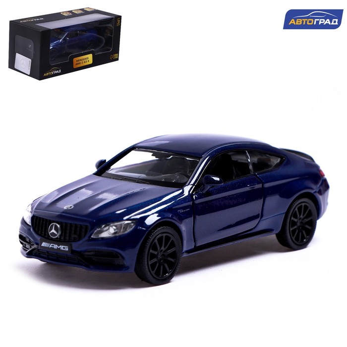 фото Машина металлическая автоград mercedes-amg c63 s coupe, 1:32, откр. двери, инерция, синий