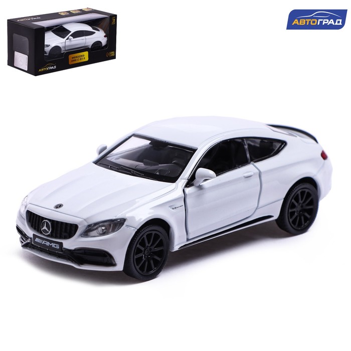 Машина металлическая Автоград MERCEDES-AMG C63 S COUPE, 1:32, откр. двери, инерция, белый машина металлическая mercedes benz g63 amg 1 32 открываются двери инерция белый