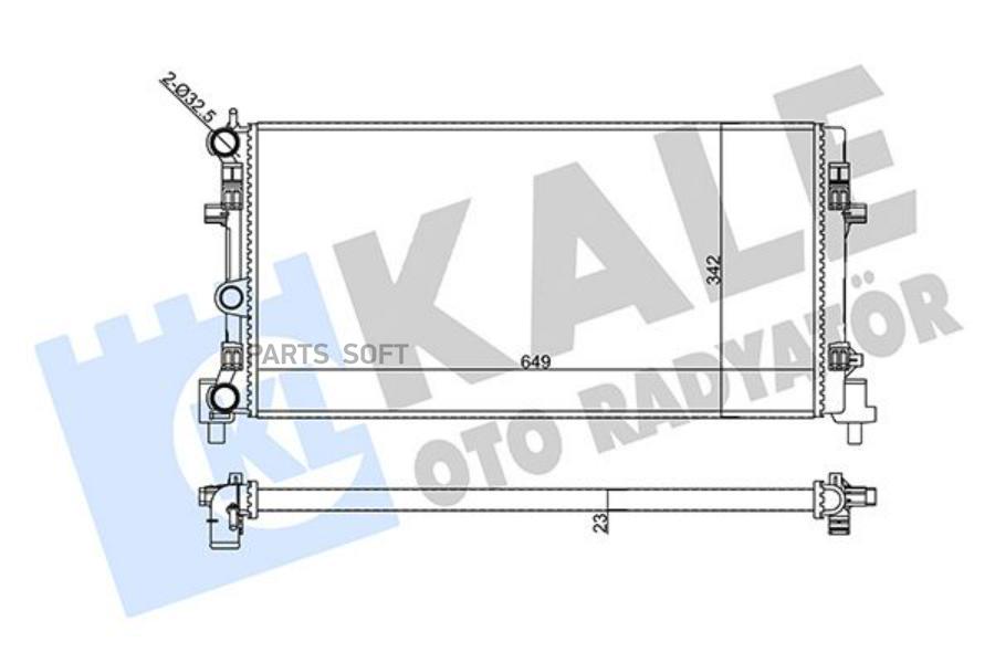 

356425 Радиатор Системы Охлаждения Seat Ibiza V 1.2-1.6I 08> KALE 356425