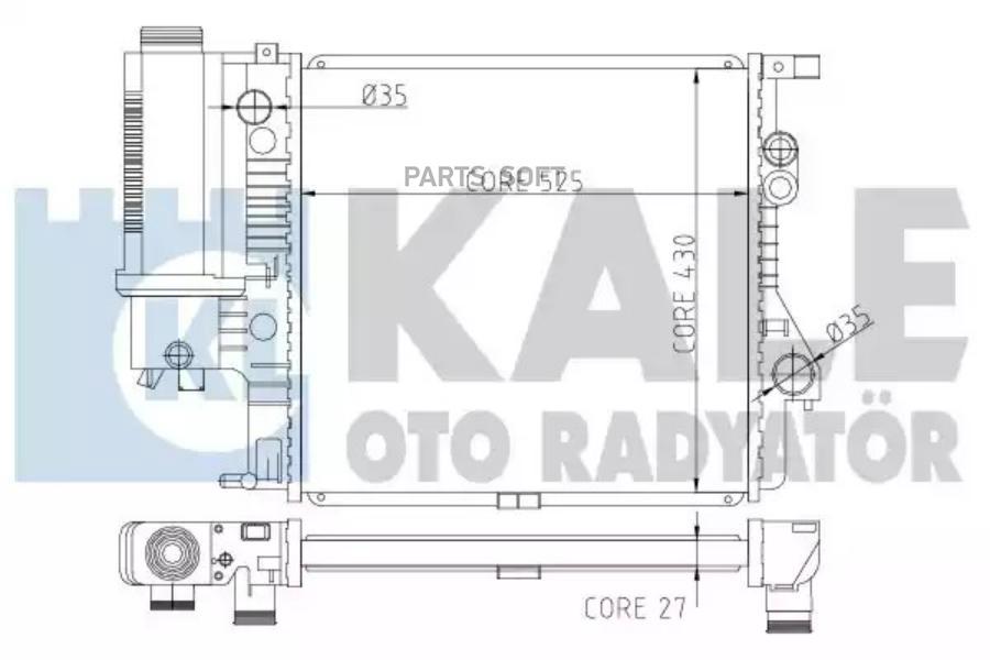 

354700 Радиатор Системы Охлаждения Bmw E39 2.0I-2.8I 95-03 KALE 354700