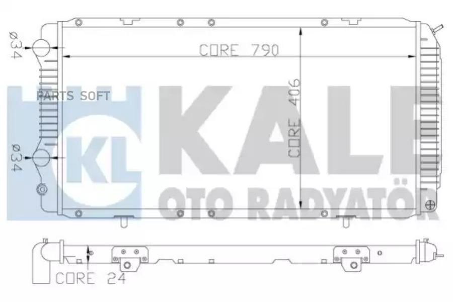 KALE 344340 344340_радиатор системы охлаждения!\ Fiat Dukato 1.9D/2.5Tdi/2.8D 94-00  1шт