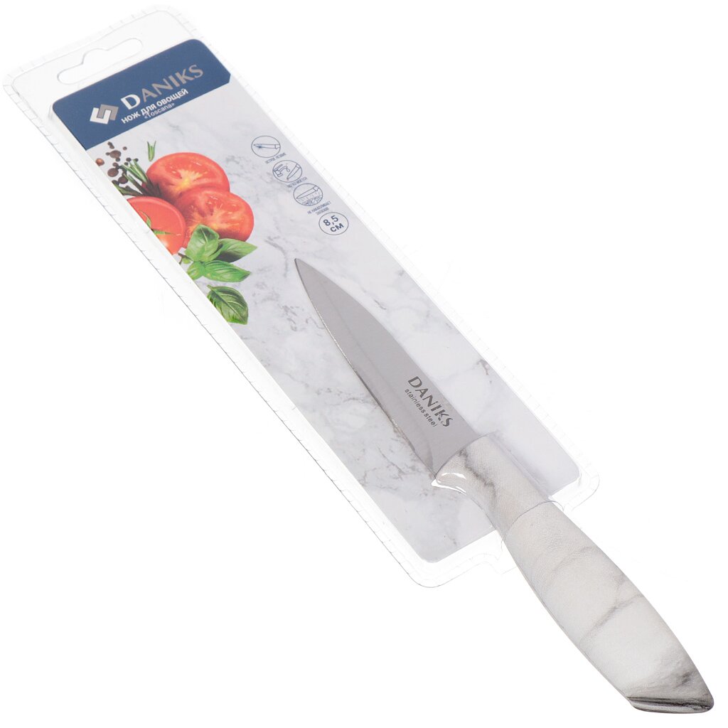 фото Нож кухонный daniks тоскана для овощей 9 см рукоятка yw-a140m-pa