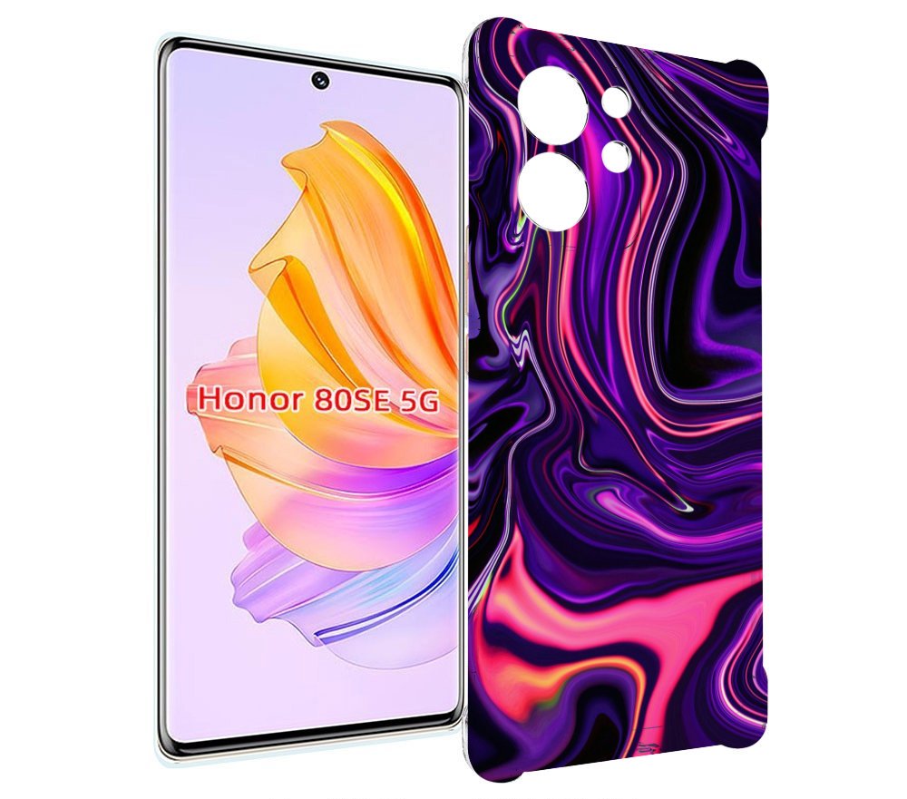 

Чехол MyPads фиолетовые краски для Honor 80 SE, Прозрачный, Tocco