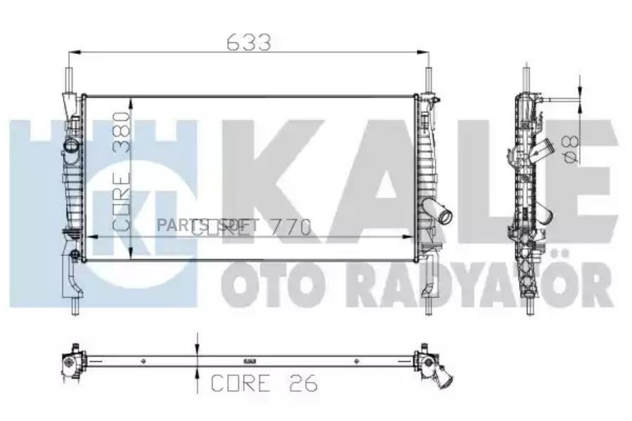 

Радиатор двигателя KALE 235500